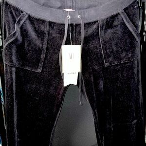 Juicy Couture Snap Pocket Suede Sweats